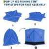 L178*W178*H200cm Pop Up Ice Fishing Tent, Insulated Windproof Portable Hub-Style Shelter Shanty for Winter, Warm Ice Fishing Shelter,for 1-8 Person - 4 of 4