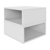 Niche 2pk Cubo Half Size Wood Stackable Storage Bookcase Shelf Organizer Cube Snow White - 2 of 4