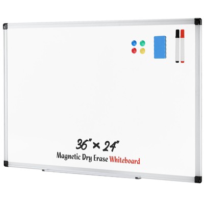 Musment 36 X 24 Inches Magnetic Dry Erase Board Aluminum Frame: Wall Mount Whiteboard for Office & Presentation