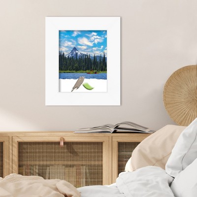 Classic 11x14 Matte White Plastic Wall Picture Frame