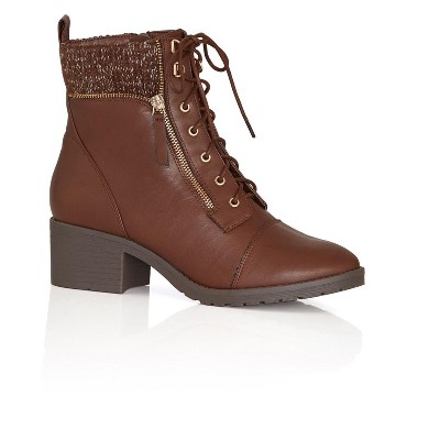 Avenue Women's Wide Width Rita Wide Width Brown Ankle Boot