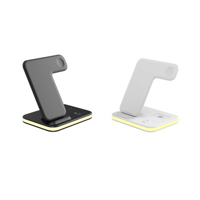 Link 4-in-1 Wireless Charging Stand with Night Light Compatible with iPhone 14/13/12, AirPods 3/2/pro, Apple Watch 7/6/5/SE/4/3/2/1
