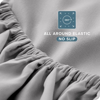 Queen Light Grey Ultra-Soft Microfiber Deep Pocket Sheet Set