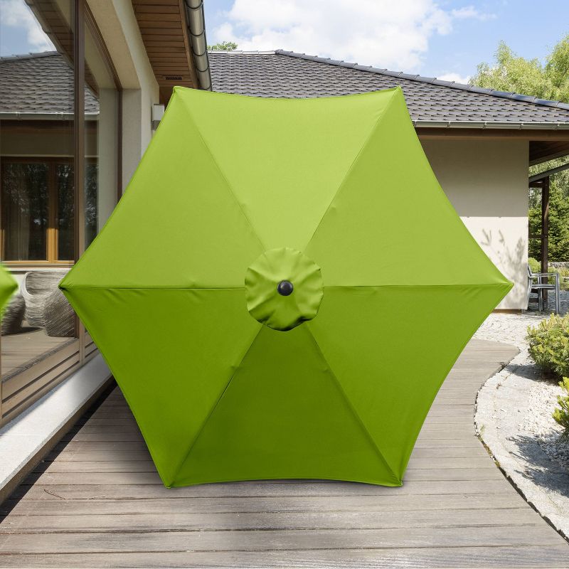 9&#39; x 9&#39; Steel Market Polyester Patio Umbrella with Crank Lift and Push-Button Tilt Lime Green - Astella, 5 of 7