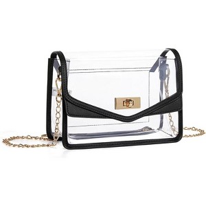 Generic Clear Bag for Stadium Events Clear Crossbody Purse Stadium Approved Women Transparent Shoulder Bag for Concerts - 1 of 4