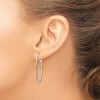 Black Bow Jewelry Oval Omega Back Hoop Earrings in Sterling Silver - 40mm (1 1/2 Inch) - 3 of 4