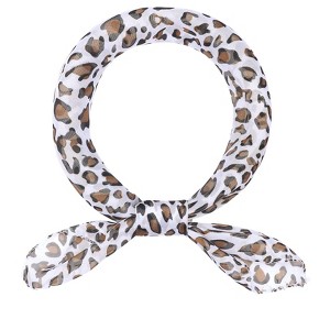 INSPIRE CHIC Women's Leopard Printed Chiffon Square/Long Lightweight Soft Sheer Neck Scarves 1Pc - 1 of 4