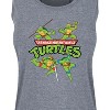 Women's - Teenage Mutant Ninja Turtles - Donnie, Mikey, Raph, and Leo Logo Graphic Racerback Tank - 2 of 4