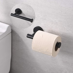 Rainovo Stainless Steel Toilet Paper Holder Matte black - 1 of 4