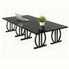 Gulches 63" Executive Desk, Modern Computer Desk with Metal Geometric Base - 3 of 4