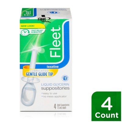 Fleet Liquid Glycerin Suppositories for Adult Constipation - 4ct
