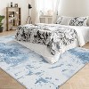 Acekool 2x3 Washable Soft Area Rug, Modern Abstract Blue, Stain Resistant Non-Slip Foldable Small Carpet for Living Room, Bedroom, Office - 3 of 4
