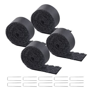 VEVOR Rubber Mulch for Landscaping, 4 Rolls Recycled Rubber Mulch Mat 120 x 4.5 in,Permanent Rubber Pathway,Natural-Looking Black Mulch Garden Edging - 1 of 4