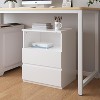 KWPZQEB Nightstand with Charging Station, Side Table with 2 Drawers & Open Shelf, Bedside Table Set of 2, Wood End Table for Living Room - 3 of 4