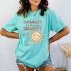 S.W.Smiley Sunshine Society - Women's Garment Dyed Graphic T-Shirt - 3 of 4