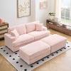 CENGHU 82 Inches Corduroy Sofa, Sectional Sofa, two Storage Feet +4 Throw Pillows, L Shaped Sofa Couches for Living Room, Office - 3 of 4
