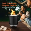VEVOR Tabletop Fire Pit,6 inch Stainless Steel Tabletop Fireplace,Rubbing Burner Smores Maker ,Wood Burning or Pellet Fueled 1.96 lbs,Black&Silver - 4 of 4