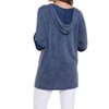 Women's Hooded Drawstring Tunic Top - ANGEL - 2 of 4