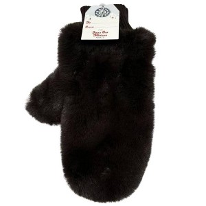 Adult Faux Fur Mittens Brown - Bullseye's Playground™ - 1 of 3
