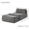 Bean Bag Lounger Modern with Waist Pillow and Ottoman for Bedroom Relaxation 41in-3irtyhousy - 4 of 4
