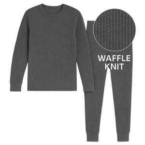 Mens 2 Piece Full Waffle Knit Thermal Set - 1 of 4