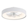 Airsurfer 19-In Matte White Cage Flush Mount Ceiling Fan with Color-Changing LED Light, 7 Clear Blades, Remote Included, Low Profile Design - 2 of 4