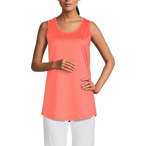 Lands' End Women's Supima Cotton Tunic Tank Top - 1 of 3