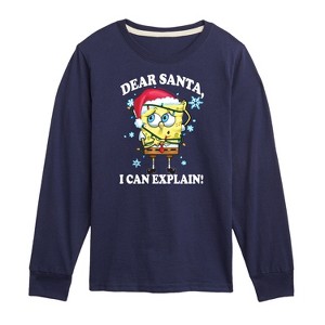 Boys' - SpongeBob SquarePants - Dear Santa Long Sleeve Graphic T-Shirt - 1 of 4