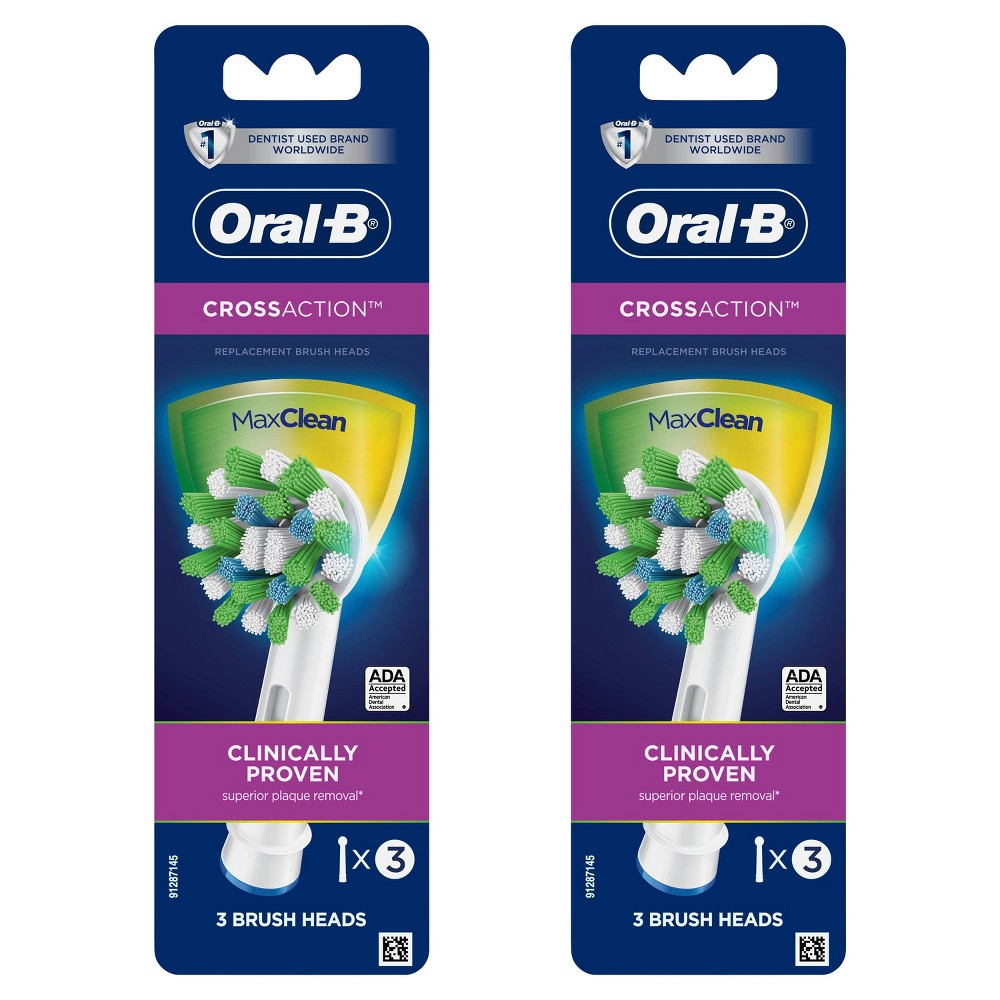 Oral-B CrossAction Electric Toothbrush Replacement Brush Heads - 3ct/2pk -  92161375