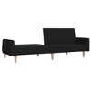 vidaXL Sofa Bed Black Polyester, Wood, Plastic, Foam Medium - 3 of 4