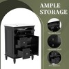 24-Inch Bathroom Vanity with Sink Bathroom Vanity Cabinet with One Flip Drawer and Two Drawers Adjustable Shelf Solid Wood and MDF White - 4 of 4