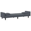 vidaXL Dark Gray Velvet Sofa Set - Modern Convertible Couch with Footstool, Adjustable Backrests, Thick Padding, and Sturdy Legs for Living Room - 4 of 4