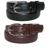 CTM Kid's Basic Leather Dress Belt (Pack of 2 Colors) - 4 of 4