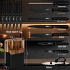 15 Piece Kitchen Knife Set, Stainless Steel Sharp Chef Knife Set with Ergonomic Handles, Anti Rust, Black - 3 of 4