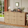 Modern Fluted 8/9-Drawer Dresser, Large Capacity Chest of Drawers, with Metal Handles & Anti-Tip, Wooden Storage Organizer Wood Color/Black/White - 2 of 4