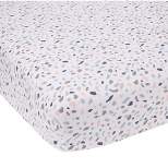 Lambs & Ivy Signature Terrazzo Abstract Organic Cotton Fitted Crib Sheet