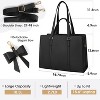 Laptop Bag for Women Waterproof Leather Computer Bag Large Lightweight Briefcase - 2 of 4