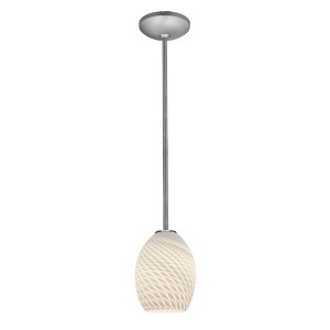 Access Lighting Brandy FireBird 1 - Light Pendant in  Brushed Steel - 1 of 1