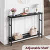 5.9" Slim Console Table, 2 Tier Narrow Sofa Table with Adjustable Shelf, Space-Saving Behind Couch Table for Living Room, Entryway - 4 of 4