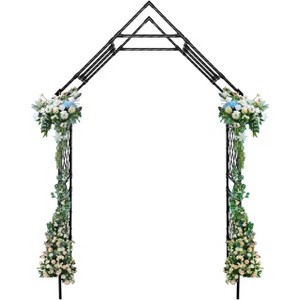 Garden Arch Trellis for Climbing Plants, Outdoor Wedding Archway for Lawn, Patio, Backyard, Ceremony Decoration - 1 of 4