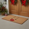 HomeRoots 24" X 48" Brown Red And Black Christmas Reindeer Outdoor Coir Door Mat - 2 of 4