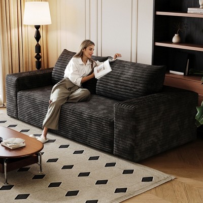 NicBex Modern 2/3-Seat Loveseat Sofa Couch for Living Room,Bedroom,Comfy Upholstered Lounge Futon Couch with Deep Cushions