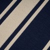 GDFStudio Coriander 5'3" x 7' Outdoor Striped Area Rug, Navy/Ivory - 4 of 4