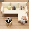 Outdoor Rattan Chaise Lounge Set with Iron Frame and Glass Table, Weather-Resistant PE Rattan - 3 of 4