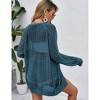 Coolmee Women's Crochet Lightweight Cardigan Cover Up Open Front Long Sleeve Summer Cardigans - 3 of 4