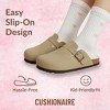 CUSHIONAIRE Kid's Hana Cork footbed clog with Genuine Leather upper, Faux Fur lining, and +Comfort - 3 of 4