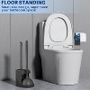 2-in-1 Toilet Bowl Brush Plunger Set with Extended Handle, Toilet Brush Bristle Plunger Combo 1 Set, Black - 2 of 4