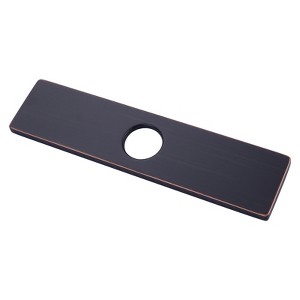 WOWOW 10 in. x 2.44 in. x 0.33 in. Stainless Steel Kitchen Sink Faucet Hole Cover Deck Plate - 1 of 4