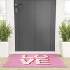 April Lane Art Love Pink 36" x 24" Welcome Mat - Society6 - 2 of 3