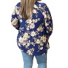 Women's Floral Gabby Blouse - honeyme - 2 of 3